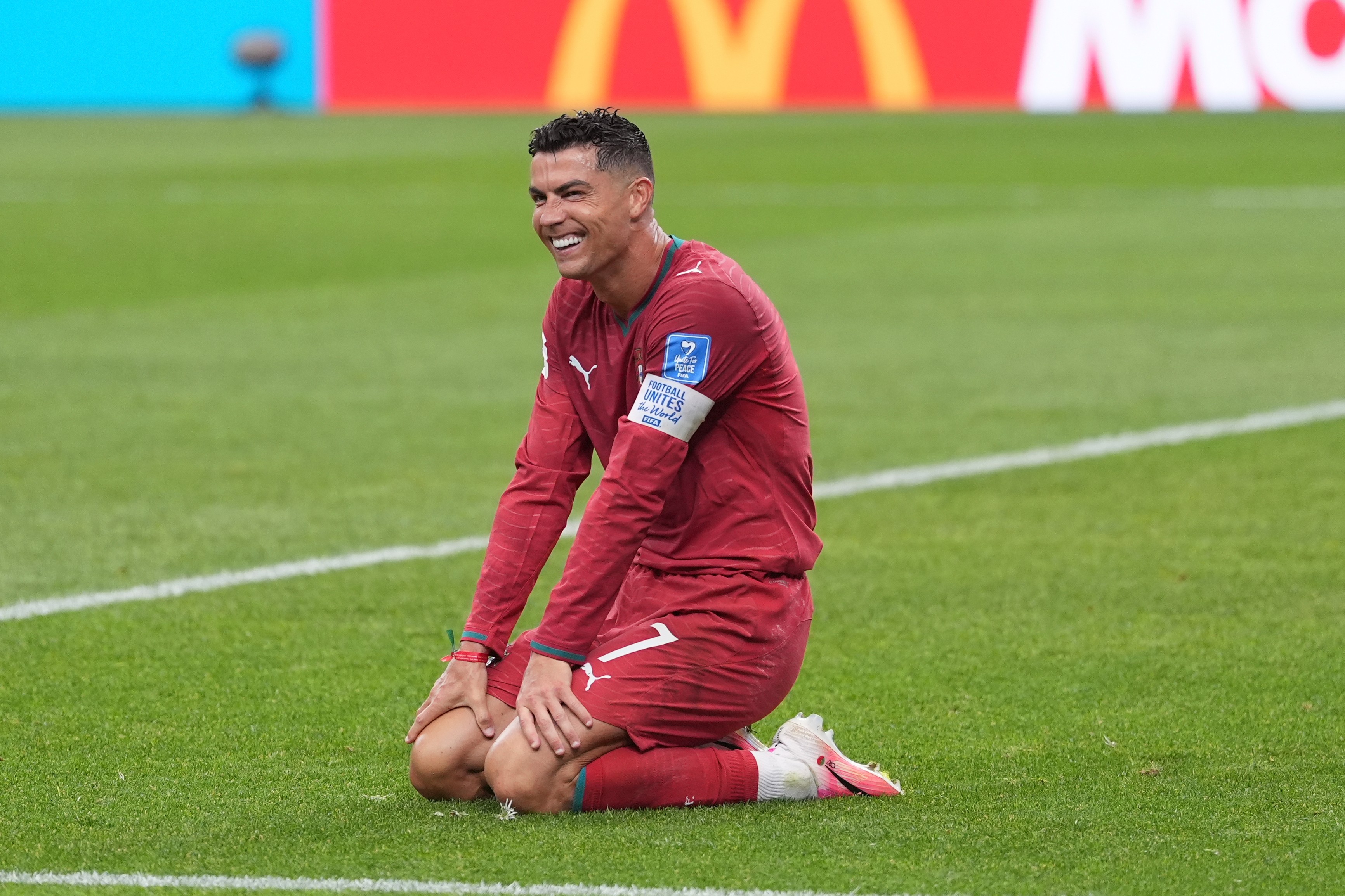 Futbalista Portugalska Cristiano Ronaldo reaguje počas zápasu K-skupiny Portugalsko – Uzbekistan na majstrovstvách sveta vo futbale v americkom Houstone 23. júna 2026